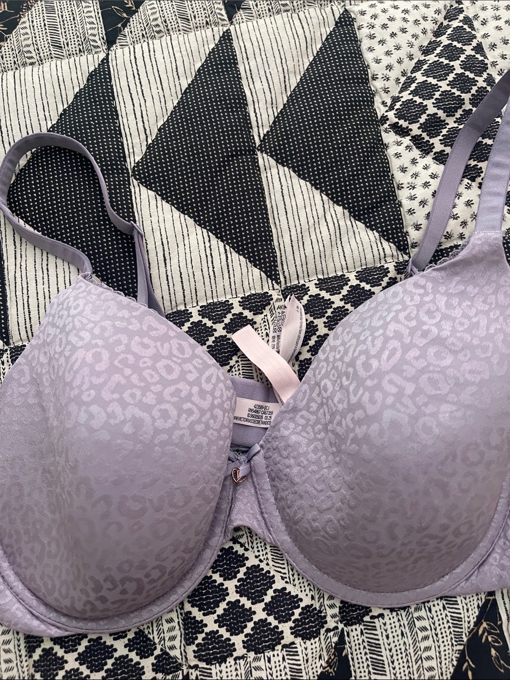 Victoria's Secret Lilac Animal-Print T-Shirt Bra